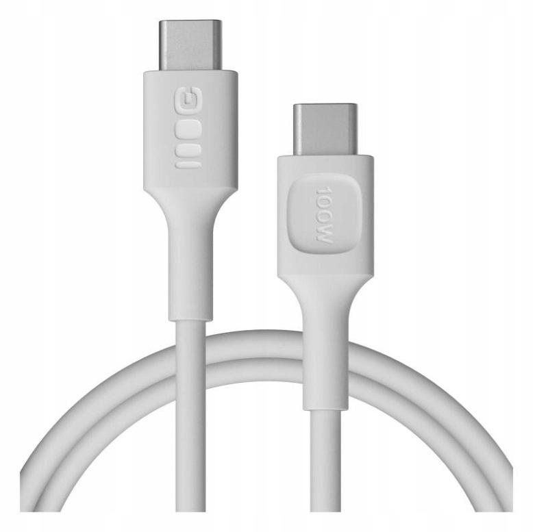 KABEL USB-C / USB-C Greencell PowerFlex 120cm PD 100W biały silikonowy