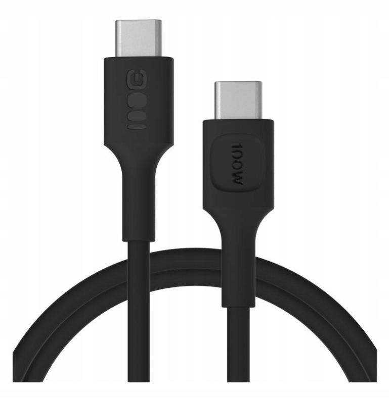 KABEL USB-C / USB-C Greencell PowerFlex 120cm PD 100W czarny silikonowy
