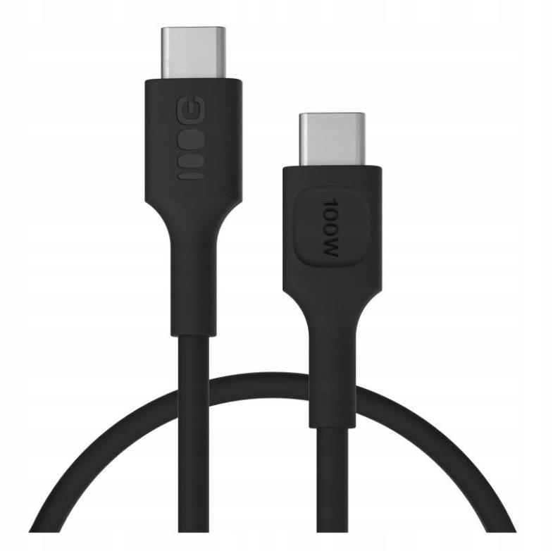 KABEL USB-C / USB-C Greencell PowerFlex 30cm PD 100W czarny silikonowy