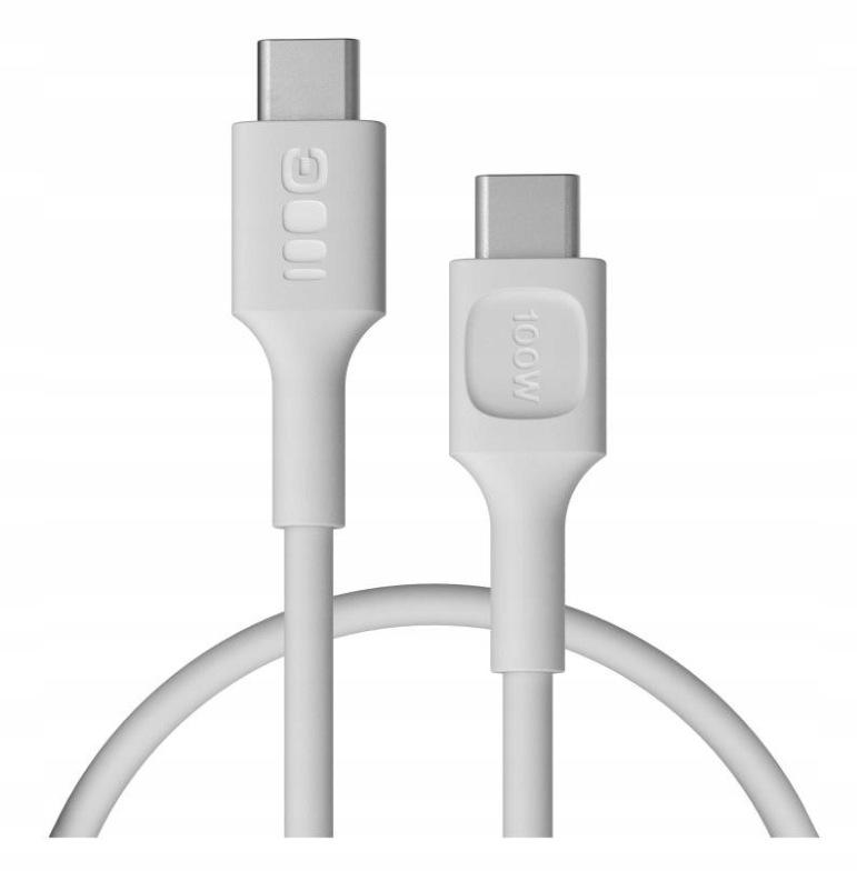 KABEL USB-C / USB-C Greencell PowerFlex 30cm PD 100W biały silikonowy