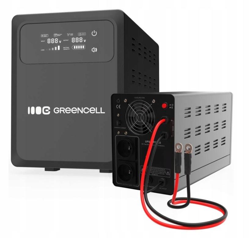 UPS ZASILACZ AWARYJNY Greencell PowerCore 1200VA 800W AVR 12VDC LCD