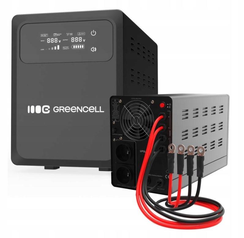 UPS ZASILACZ AWARYJNY Greencell PowerCore 1500VA 1000W AVR 12VDC LCD