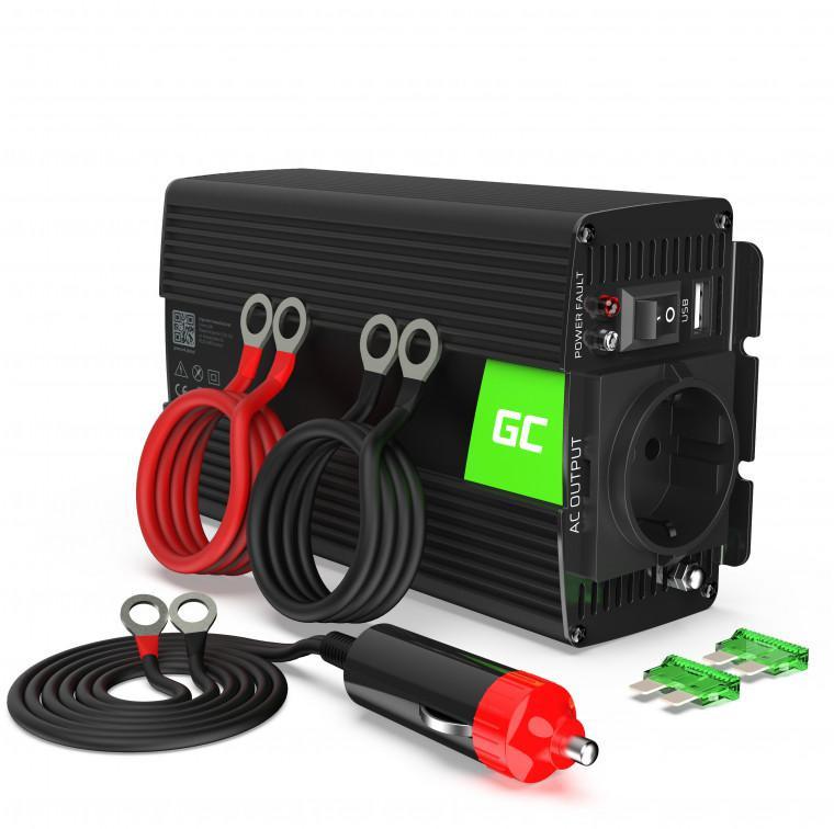 PRZETWORNICA NAPIĘCIA INWERTER Green Cell 12V / 230V 300W/600W INV05DE