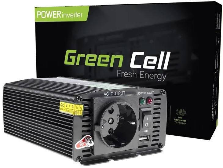 PRZETWORNICA NAPIĘCIA Green Cell 12V / 230V 500W/1000W MODYFIKOWANA SINUS