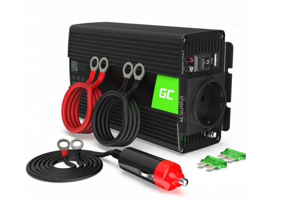PRZETWORNICA NAPIĘCIA INWERTER Green Cell 12V / 230V 500W/1000W INV16