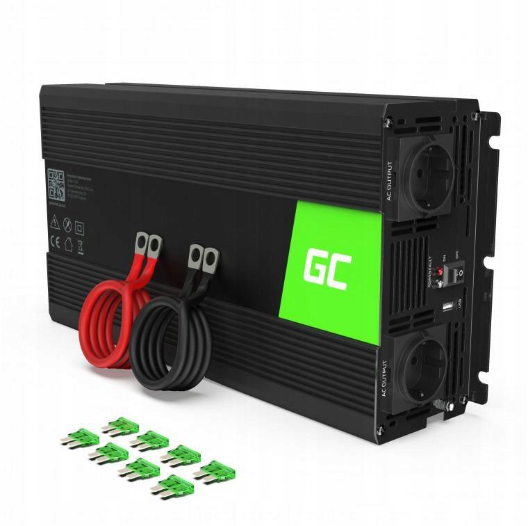 PRZETWORNICA NAPIĘCIA INWERTER Green Cell 24V / 230V 500W/1000W INV04DE
