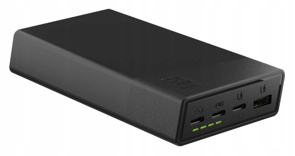 POWERBANK Green Cell PowerPlay20S 20000mAh PD 22,5W QC 3.0 3x USB-C CZARNY