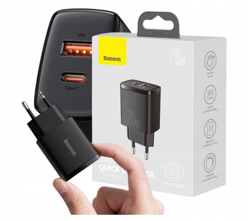 ŁADOWARKA SIECIOWA Baseus Compact Quick Charger CCXJ-B01 20W