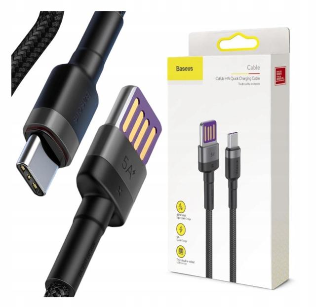 KABEL USB-A / USB-C Baseus CafuleCATKLF-PG1 100cm SuperCharge 40W 5A QC 3.0