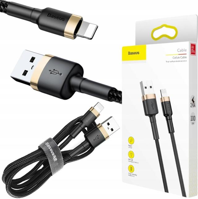 KABEL USB-A / Lightning iPhone Baseus Cafule CALKLF-BV1 100cm Apple 2.4A