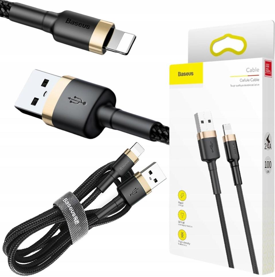 KABEL USB-A / Lightning iPhone Baseus Cafule CALKLF-BV1 100cm Apple 2.4A