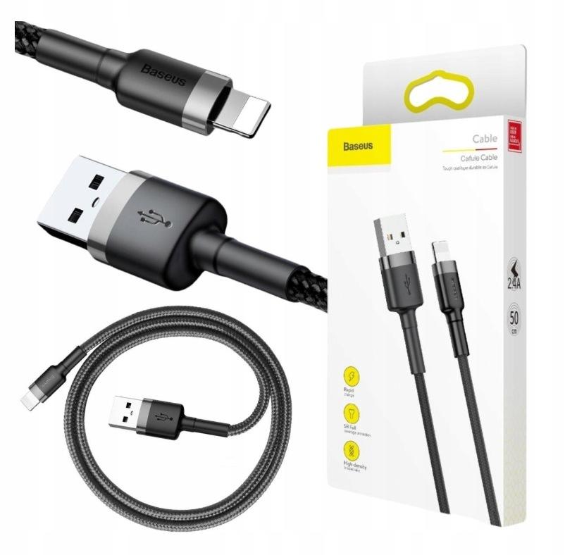 KABEL USB-A / Lightning iPhone Baseus Cafule CALKLF-AG1 50cm Apple 2.4A