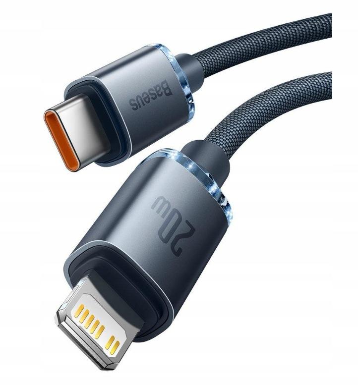 KABEL USB-C / Lightning iPhone Baseus Crystal CAJY000201 1.2m 20W OPLOT