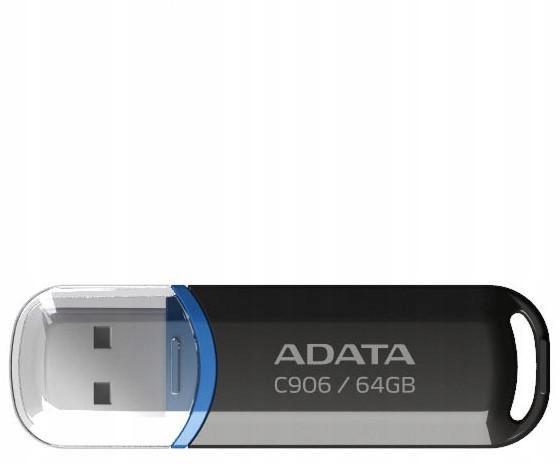 Adata Pendrive C906 64GB USB2.0 czarne