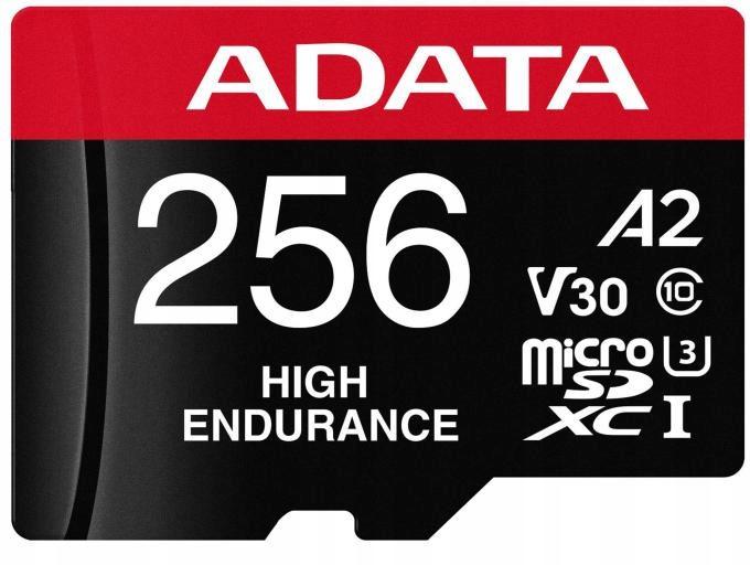 Adata Karta microSD High Endurance 256GB UHS1 U3 V30 A2 100/85MB/s + Adapt