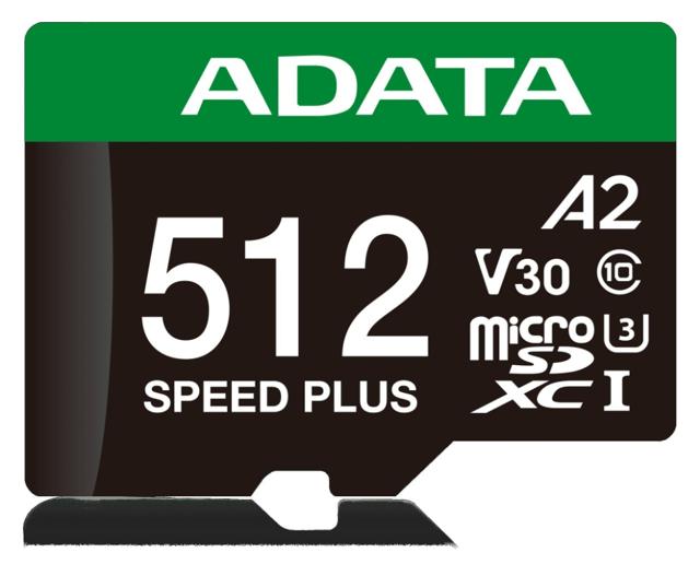 Adata Karta pamięci microSD Speed Plus 512GB UHS1 U3 V30 A2 180/160 MB/s