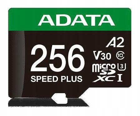 Adata Karta pamięci microSD Speed Plus 256GB UHS1 U3 V30 A2 180/160 MB/s