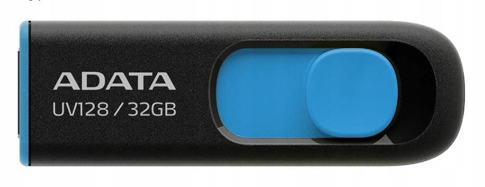 Adata Pendrive UV128 32GB USB 3.2 Gen1 czarno - niebieski