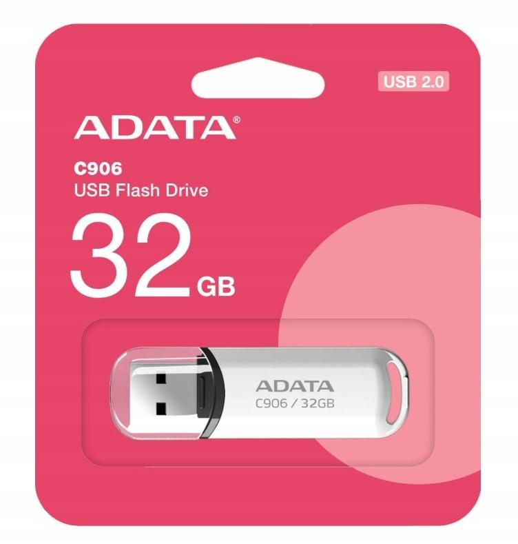 Adata Pendrive C906 32GB USB2.0 białe