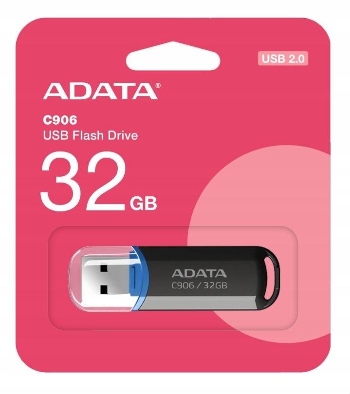 Adata Pendrive C906 32GB USB2.0 czarny
