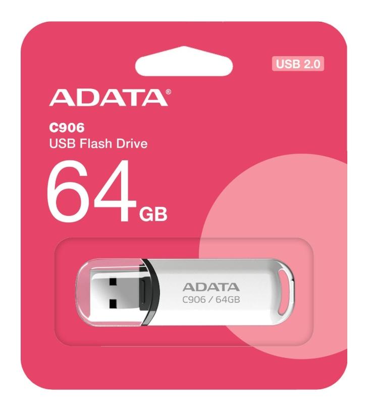 Adata Pendrive C906 64GB USB2.0 biały