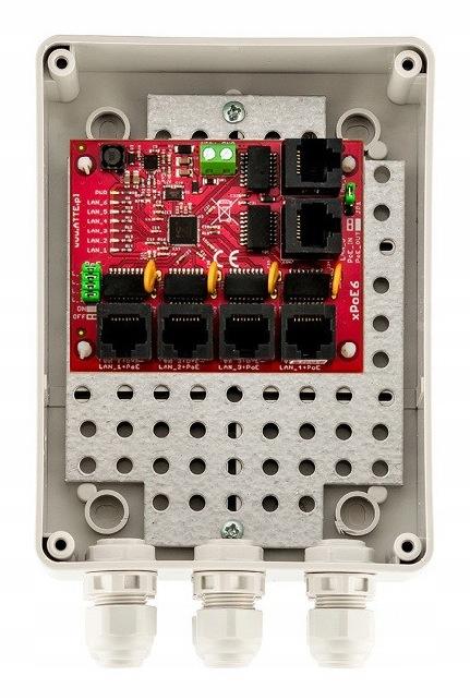SWITCH 6-PORTOWY POE ATTE xPoE-6-11-S2 (zewnętrzny)