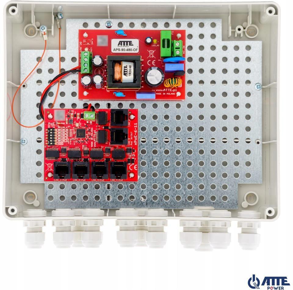 SWITCH ZEWNĘTRZNY 5-PORTOWY POE DO 5 KAMER IP ATTE IP-5-11-L2