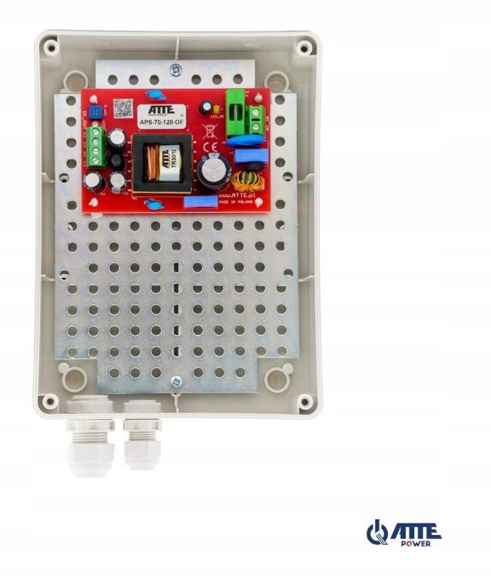 Zasilacz sieciowy SMPS 12V 6A 72W ATTE APS-70-120-M1