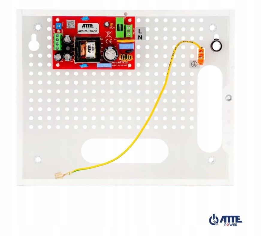 Zasilacz sieciowy SMPS 12V 6A 72W ATTE APS-70-120-E