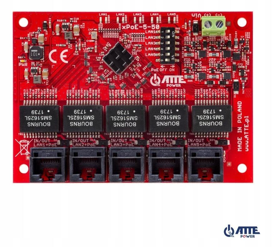 SWITCH 5-PORTOWY POE ATTE xPoE-5-50-OF