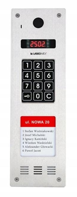 Laskomex CP-2533NR-040 Wąski panel audio pionowy, ze stali nierdzewnej