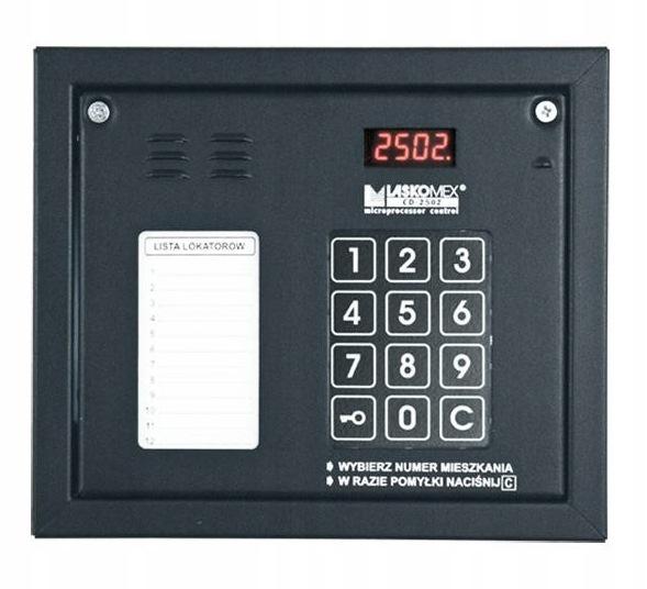 Laskomex CP-2502NR czarny Panel audio z mini listą lokatorów i z czytnikiem
