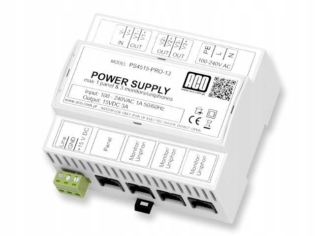 ACO PS45-15-PRO-13 Zasilacz video DIN 15V, 3A