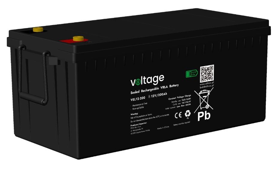 Akumulator AGM Voltage Long Life 12V 200Ah VEL12-200 (Żywotność 15 lat)