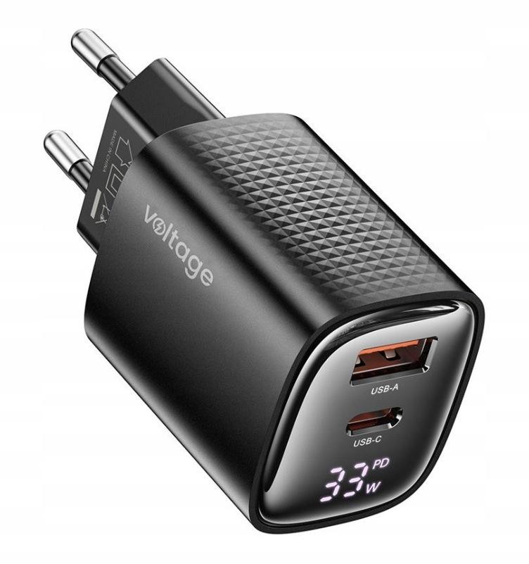 Ładowarka sieciowa Voltage GaN Charger Mini 33W PD 3.0 QC 3.0 USB-A USB-C