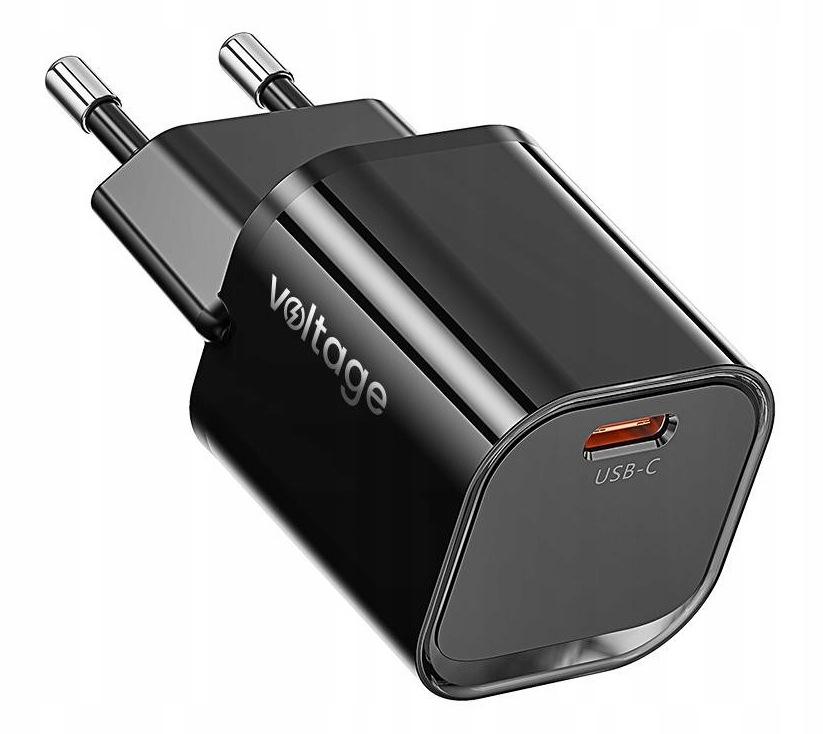 Ładowarka sieciowa Voltage GaN Charger Mini 20W PD 3.0 QC 3.0 USB-C czarna