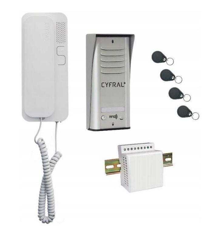 DOMOFON CYFRAL COSMO 1-LOKATORSKI SREBRNY