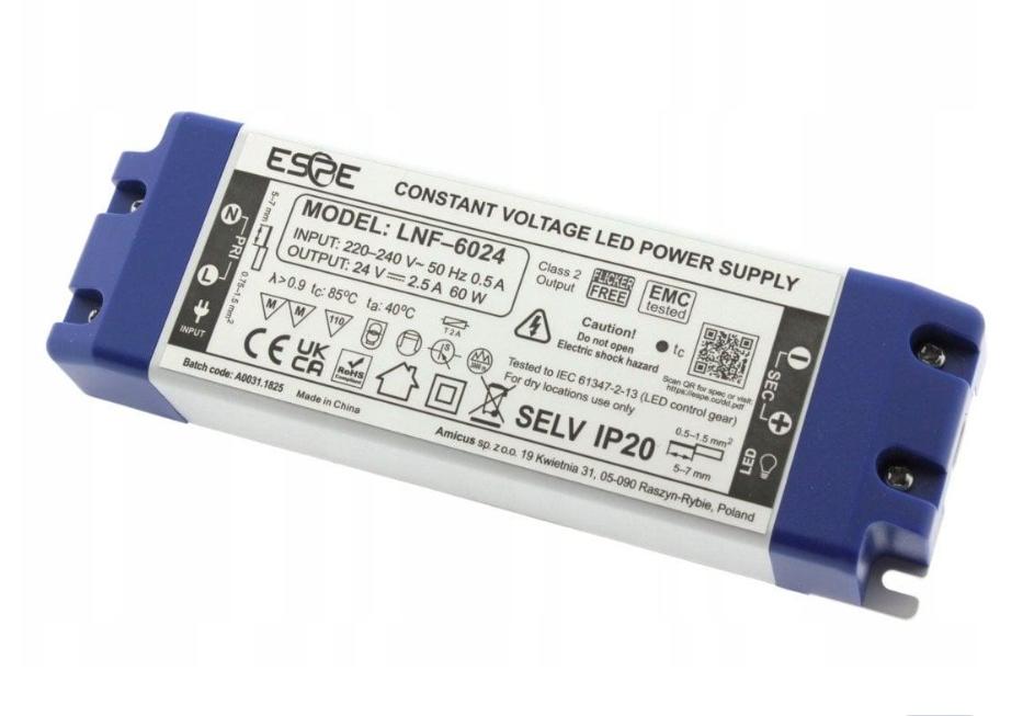 ZASILACZ IMPULSOWY LED ESPE LNF-3024 24V/30W/1.25A IP20