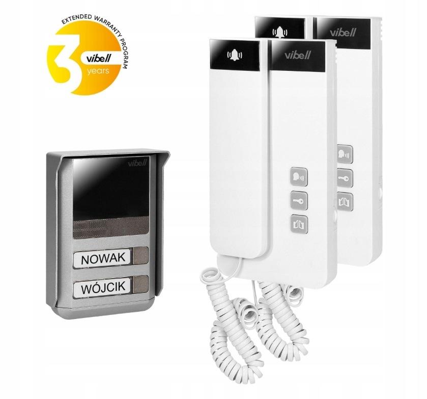 Domofon dwurodzinny 2-żyłowy Vibell (Orno) OR-DOM-SL-924
