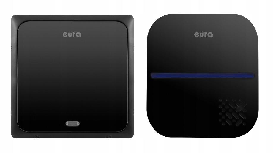DZWONEK BEZPRZEWODOWY ''EURA'' WDP-84H2 ''BLUES'' bezbateryjny CZARNY