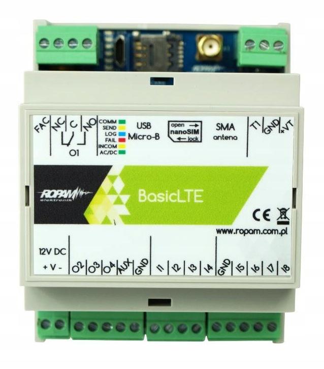 ROPAM Basic4G-D4M moduł powiadomienia i sterowania LTE (2G/4G)