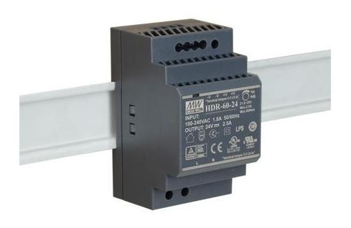 ZASILACZ IMPULSOWY NA SZYNĘ DIN MEAN WELL HDR-60-24 24V/60W/2.5A