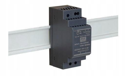 ZASILACZ IMPULSOWY NA SZYNĘ DIN MEAN WELL HDR-30-24 24V/30W/1.5A