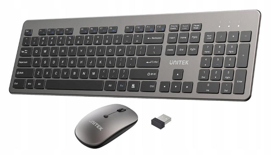 Zestaw bezprzewodowy Unitek SlimDuo 2.4Ghz