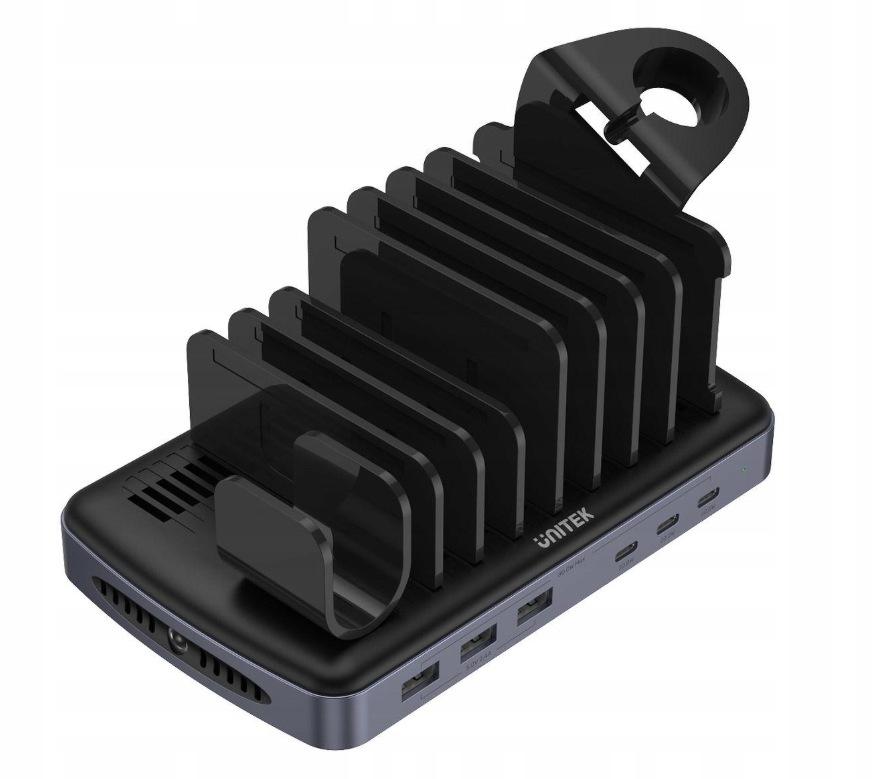Unitek Stacja ładująca 3 x USB-A 20W, 3 x USB-C PD 60W, 80W
