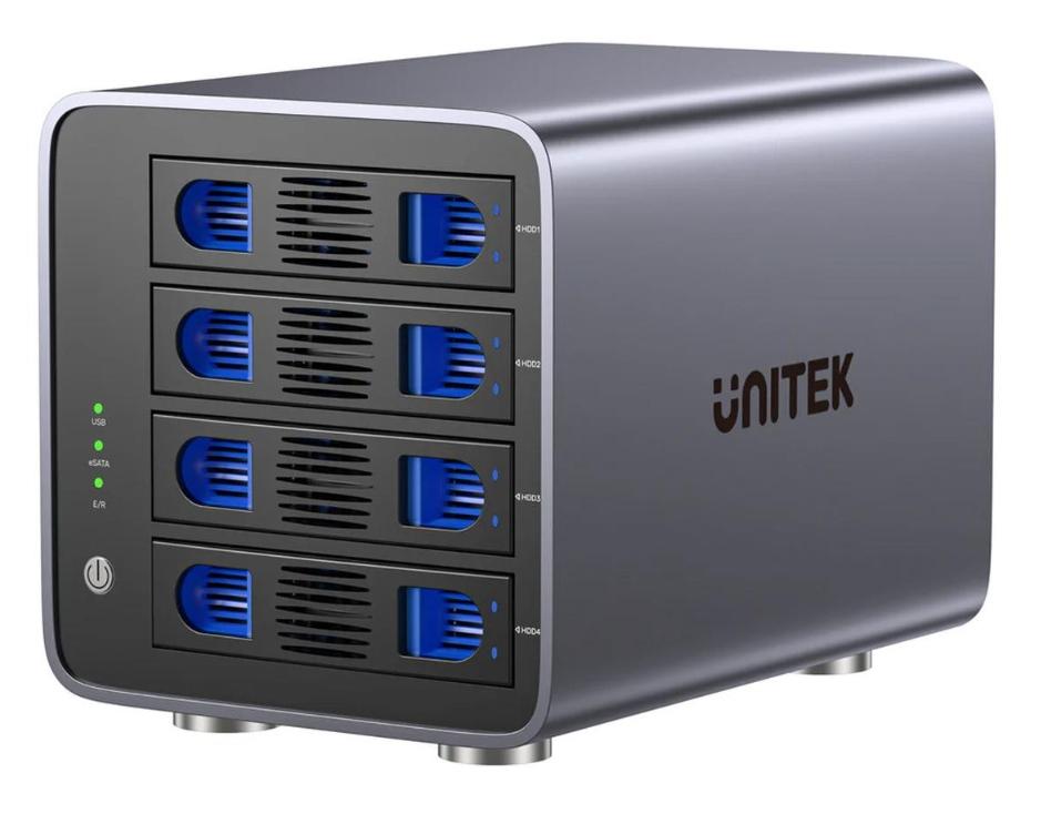 Unitek Obudowa RAID do dysku SATA 2.5''/3.5'' 8 trybów 80TB USB-C