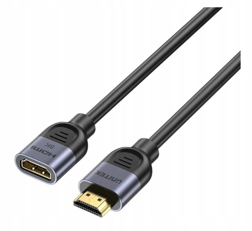 Adapter Unitek przedłużacz HDMI (M) - HDMI (F) 2.1, 8K 0,5m