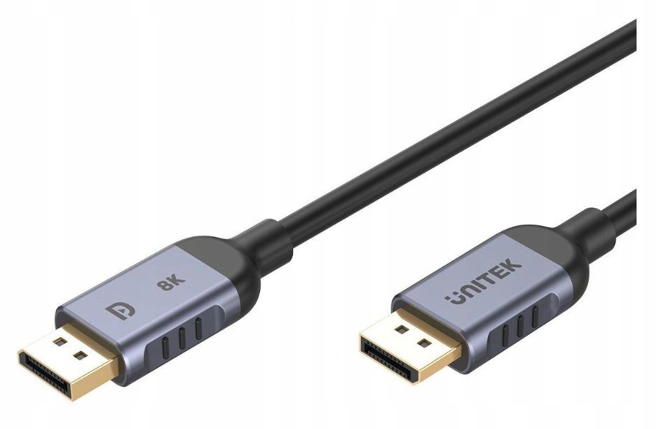 Kabel DisplayPort Unitek 1.4 8k 60hz, 4k 240hz, HDR, HDCP 2.3, DSC 1.2, 2m