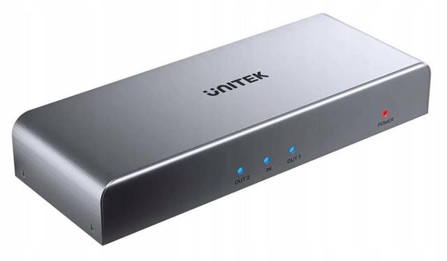 Unitek Rozgałęźnik sygnału HDMI 1 IN-2 OUT 4K