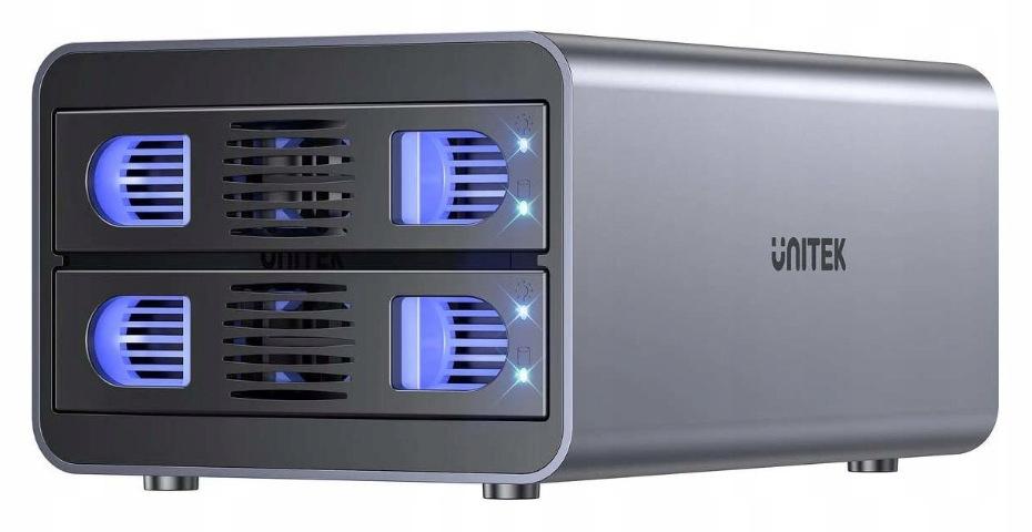Unitek Obudowa RAID do dysku SATA 2.5''/3.5'' - 4 tryby, 40TB, 5Gb/s